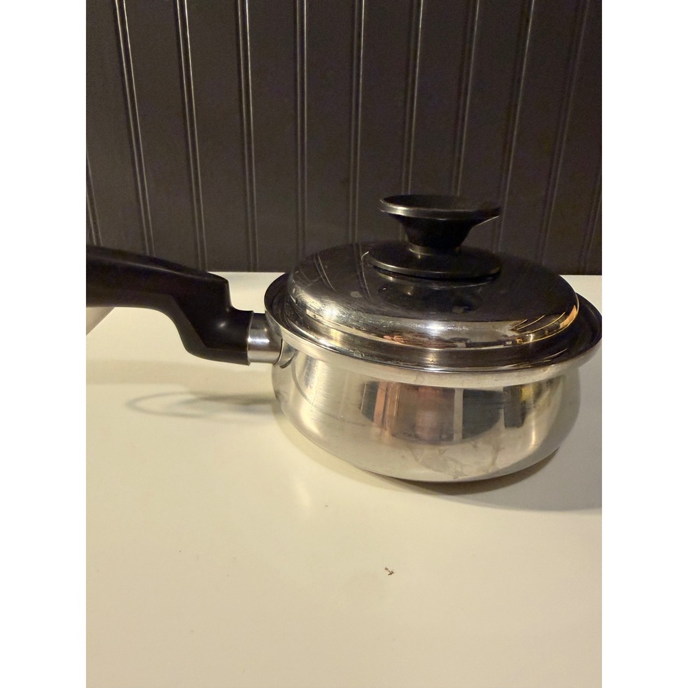 Permanent 5-Ply  Stainless 6.5" Sauce Pan Cookware  Dome Lid 1qt